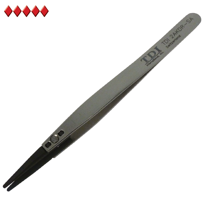 1pc High-Temperature Resistant Ceramic Tweezers With Anti-Static Precision  Bend Head And Corrosion Resistance For Electronics Repair Clamping Tool
