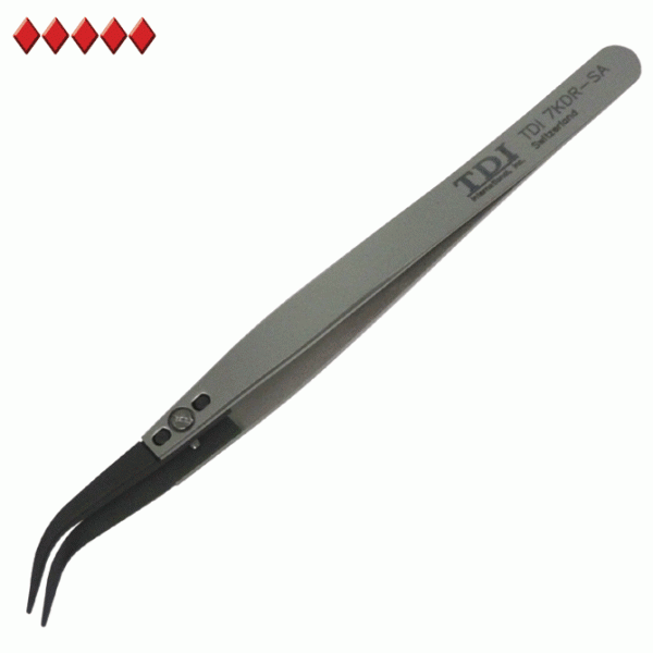 7 Style Static Dissipative Ceramic Tweezers