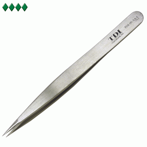 precision tweezers with flat edges & thick tips