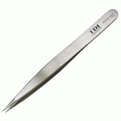 precision tweezers with flat edges & thick tips Precision tweezers with flat edges & thick tips