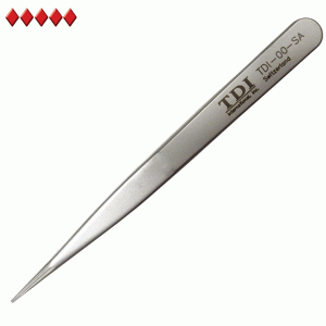 high precision tweezers with flat edges and thick tips