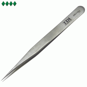 precision tweezers with very sharp and pointed tips