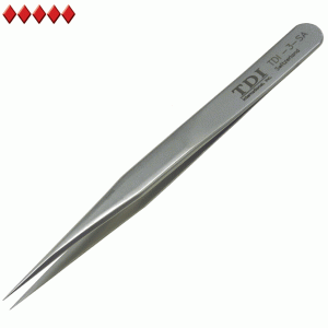 3-SA style swiss tweezers with very sharp & pointed tips