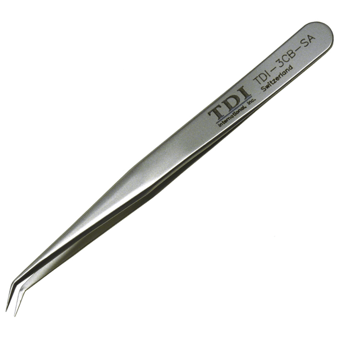 3CB style swiss tweezers with sharp bent tips 3CB style swiss tweezers with sharp bent tips