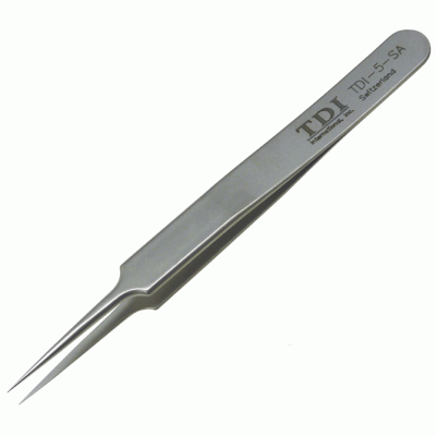 5 style swiss tweezers with very fine tips