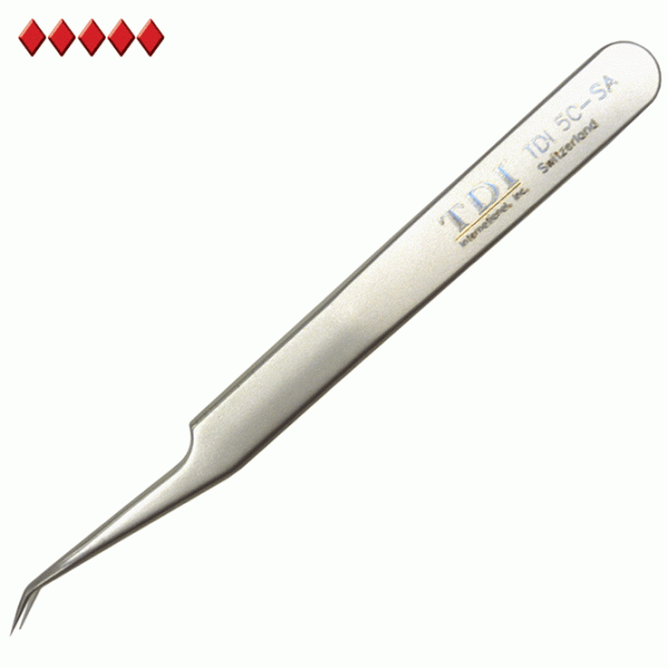 5c style tweezers with bent tips