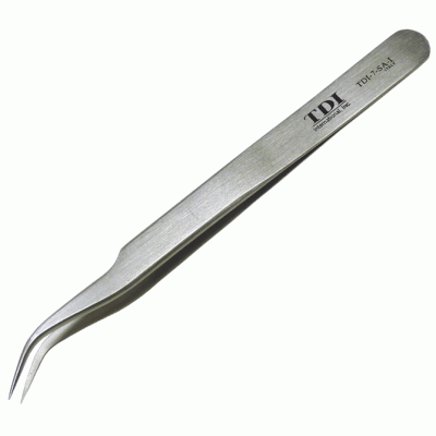precision tweezers with very fine curved tips Precision tweezers with very fine curved tips