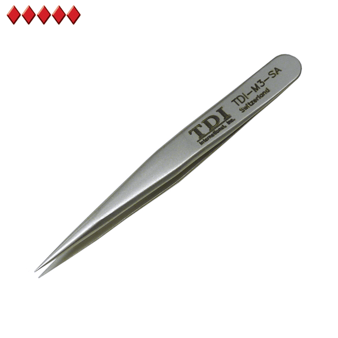 M3-SA Tweezers - Mini Tweezers - Sharp & Pointed Tips