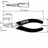 kevlar fiber shears diagram of dimensions