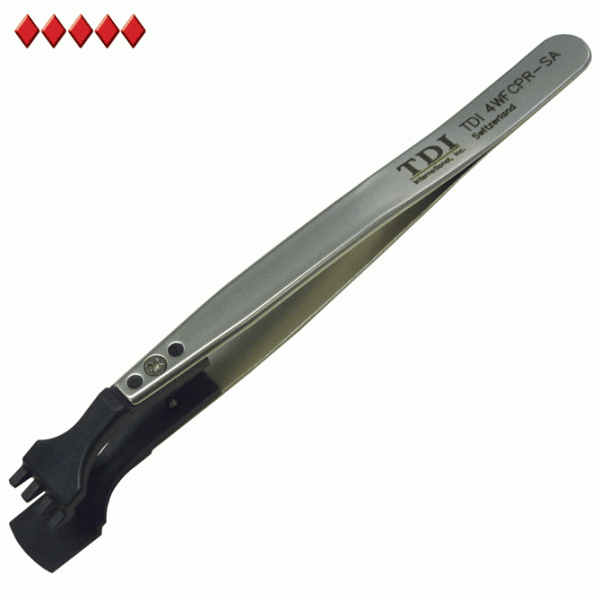 peek tip 4 inch wafer handling tweezers