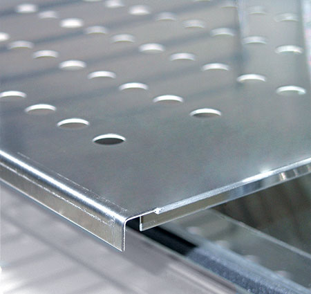 Perforated Stainless Steel Shelves