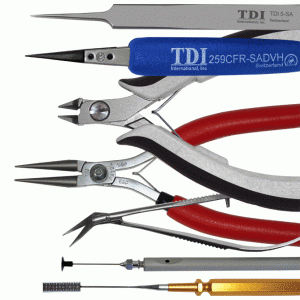 varied electronics assembly handtools