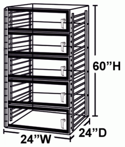5 door desiccator cabinet diagram