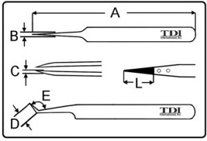 #TDI 2AKDR-SA High Precision Swiss Static Dissipative KD Tweezers