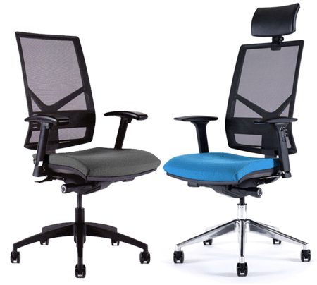 Mesh back engineering desk chairs group