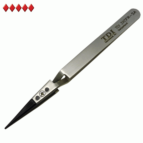 #TDI 3XCFR-SA High Precision Swiss Conductive "CF" Tweezers