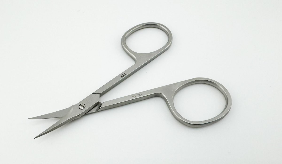 High Precision Scissors with Fine Curved Tip