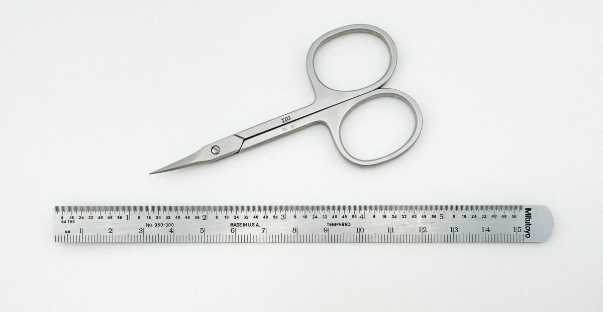 High Precision Scissors with Fine Curved Tip
