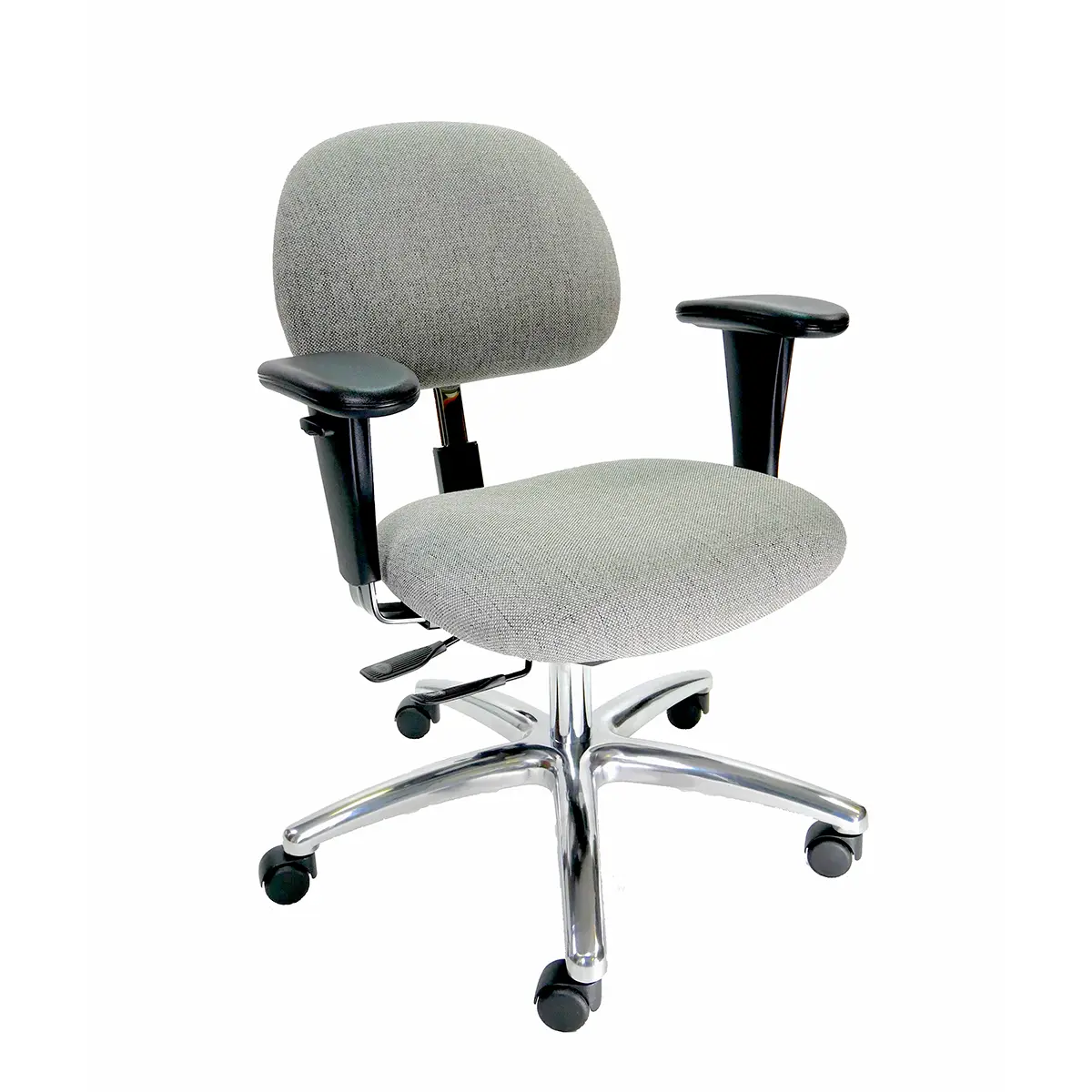 30 series gray fabric arms black casters