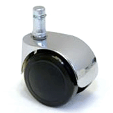 Chrome Hooded Polyamide Dual Wheel Casters