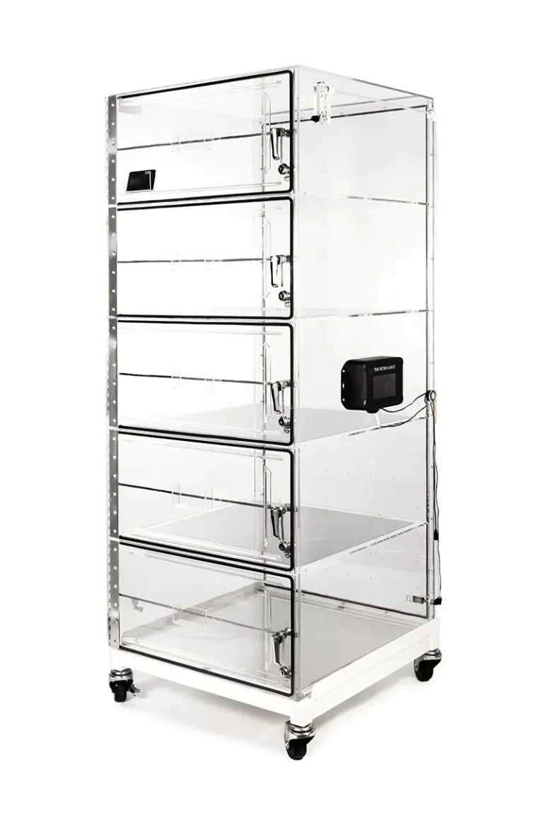 Desiccator cabinet on stand