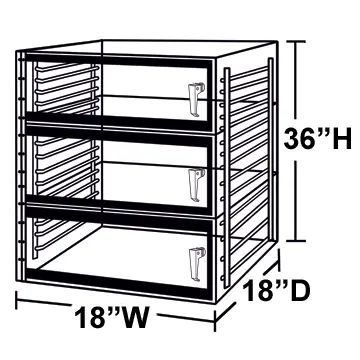 183D 3 door desiccator