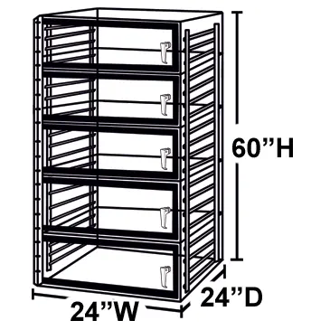 2446 5-door desiccator