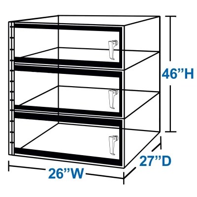 3 Door Wafer Storage Desiccator Cabinet