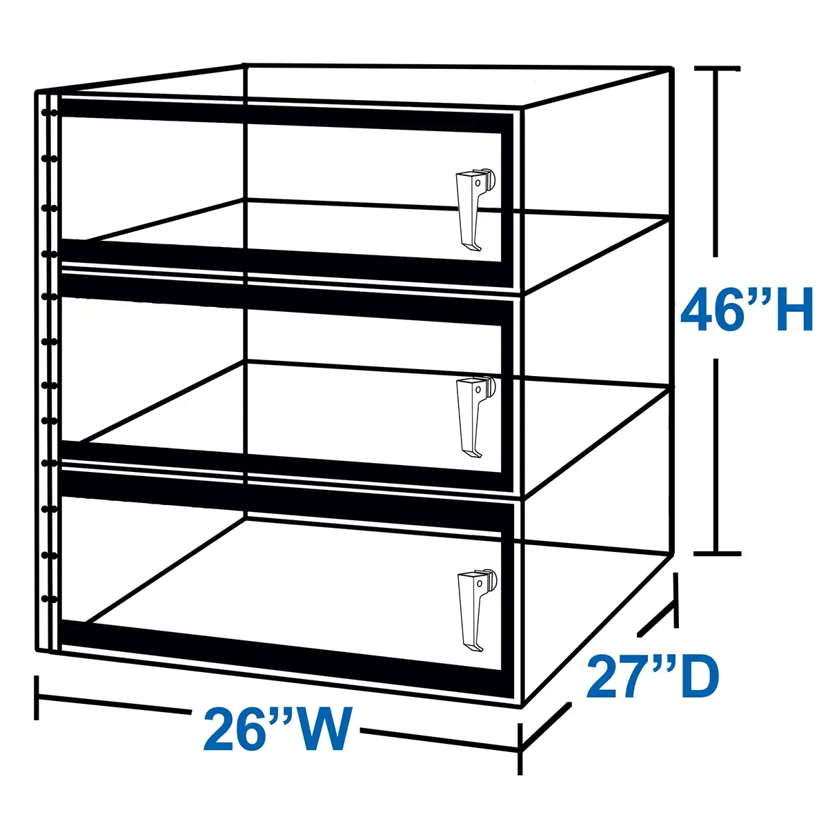 3 Door Wafer Storage Desiccator Cabinet