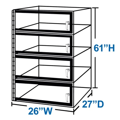 4 Door Wafer Storage Desiccator Cabinet