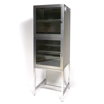 2 Chamber Stainless Steel Desiccator with Stand