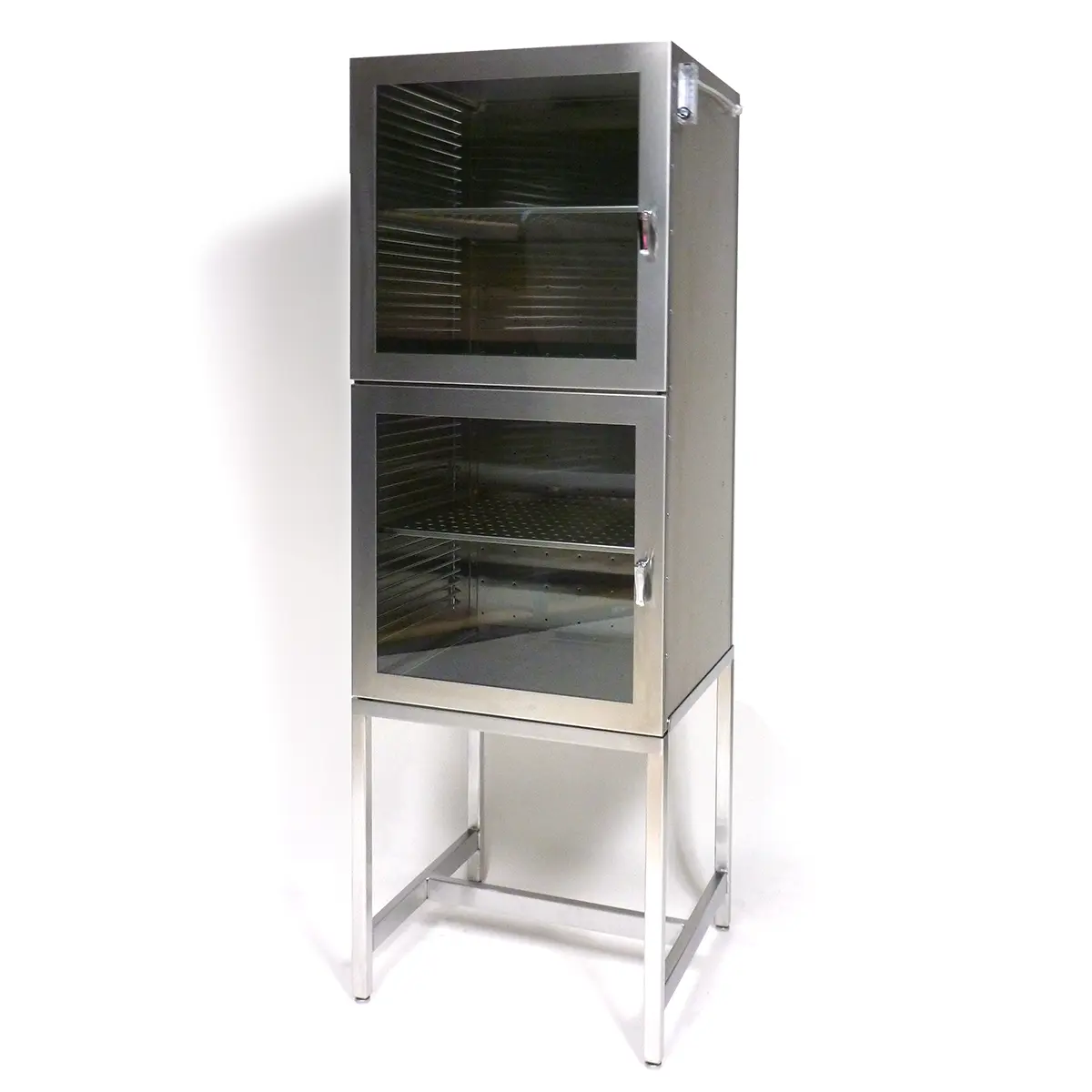 2 Chamber Stainless Steel Desiccator with Stand