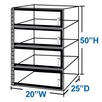 4 Door Waffle Pack Storage Desiccator