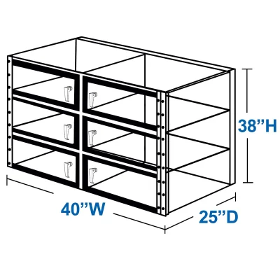 6 Door Waffle Pack Storage Desiccator