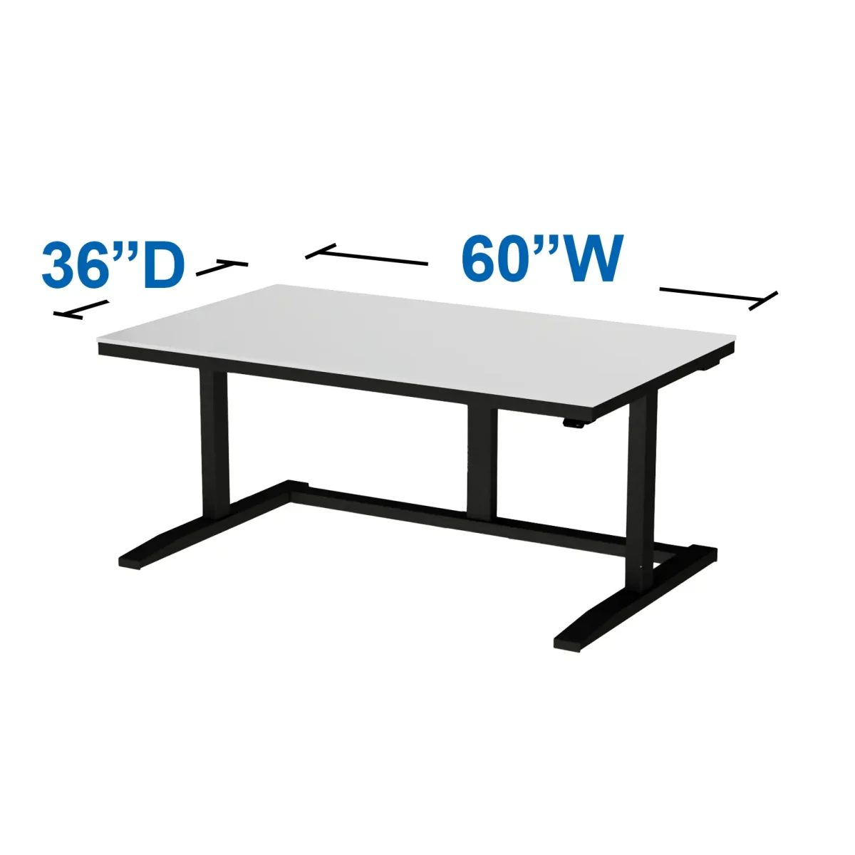 Workstation 60 inches wide x 36 inches deep