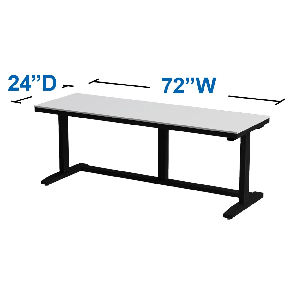 Workstation 72 inches wide x 24 inches deep